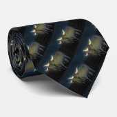 Highland Cows Glowing In the Dark, Neck Tie Krawatte (Gerollt)