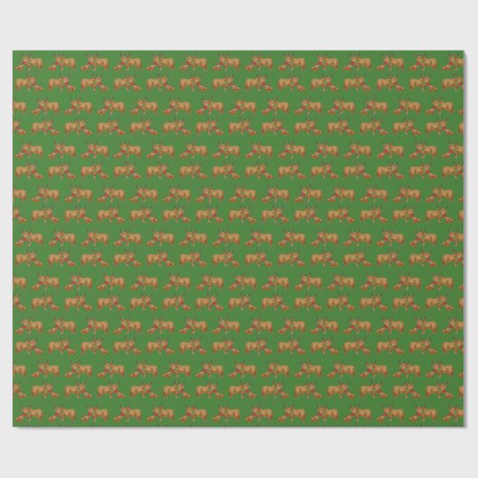 Highland Cows Holiday Geschenkpapier (Flach)