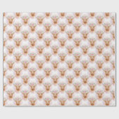 Highland Cows Pink Florals Baby Shower Birthday Geschenkpapier (Flach)