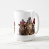 Highland Cows Weihnachtsfeiertag Kaffeetasse (VorderseiteRechts)