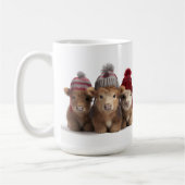 Highland Cows Weihnachtsfeiertag Kaffeetasse (Links)