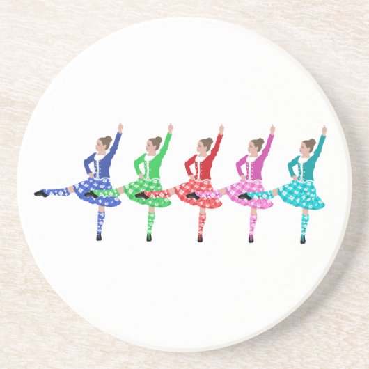 Highland Dance Line Sandstein Untersetzer (Vorne)