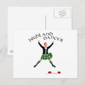 Highland Dancer Ghillie Callum Sword Dance Postkarte (Vorne/Hinten)
