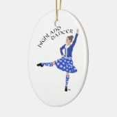 Highland Dancer in Blue Keramik Ornament (Links)