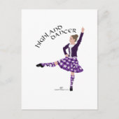 Highland Dancer Lila Postkarte (Vorderseite)