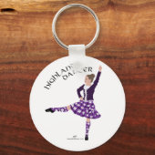Highland Dancer Lila Schlüsselanhänger (Vorderseite)