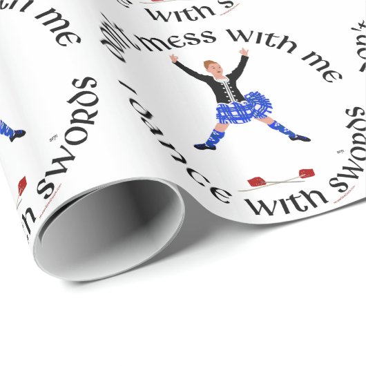 Highland Dancer nicht mit mir durcheinander Geschenkpapier (Rolleneckpunkt)