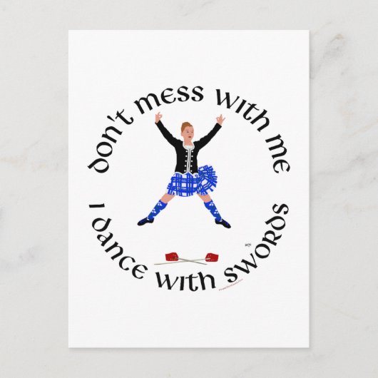 Highland Dancer nicht mit mir durcheinander Postkarte (Vorderseite)