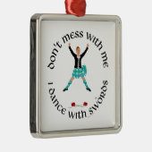 Highland Dancer nicht mit mir durcheinander Silbernes Ornament (Rechts)