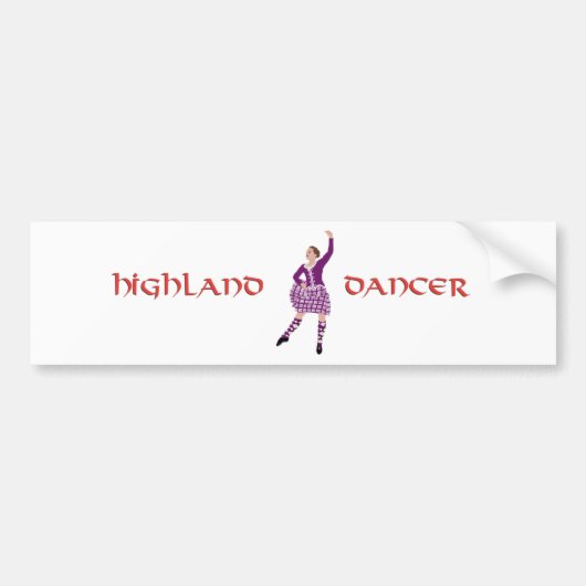 Highland Dancer Pink Aboyne Autoaufkleber (Vorne)