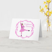 Highland Dancer Pink Aboyne Karte (Gelbe Blume)