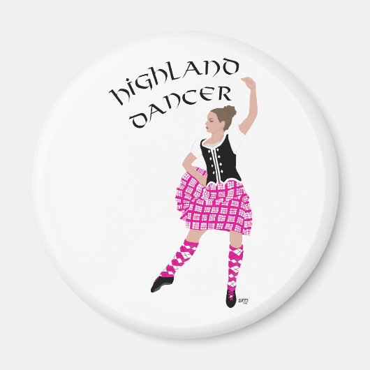 Highland Dancer Pink Magnet (Vorne)