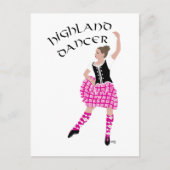Highland Dancer Pink Postkarte (Vorderseite)