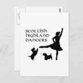 Highland Dancer Scottie Dogs Postkarte (Vorne/Hinten)