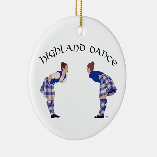 Highland Dancers Bow Keramikornament (Rechts)