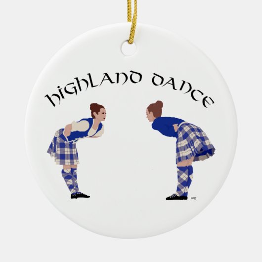 Highland Dancers Bow Keramikornament (Vorne)