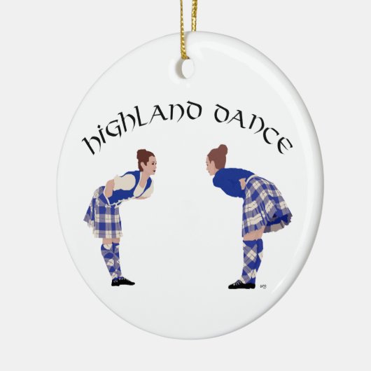 Highland Dancers Bow Keramikornament (Links)