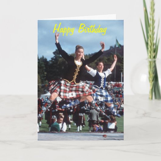 Highland Dancing Karte (Vorderseite)