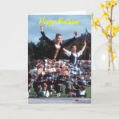 Highland Dancing Karte (Gelbe Blume)