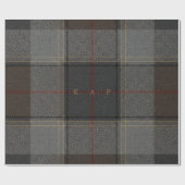 Highland Dispatch Tartan Custom Monogram Gift Wrap Geschenkpapier (Flach)