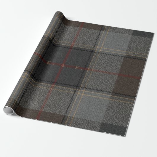 Highland Dispatch Tartan Custom Monogram Gift Wrap Geschenkpapier (Ungerollt)
