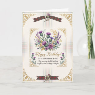 Highland Distel Geburtstag Karte