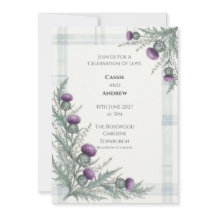 Highland Distel & sanfter Wasserfarben-Tartan