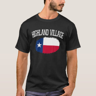HIGHLAND DORGE TX TEXAS Flag Vintag USA Sports T-Shirt