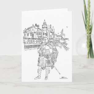 Highland Dudelsackpfeifer Schottland Karte