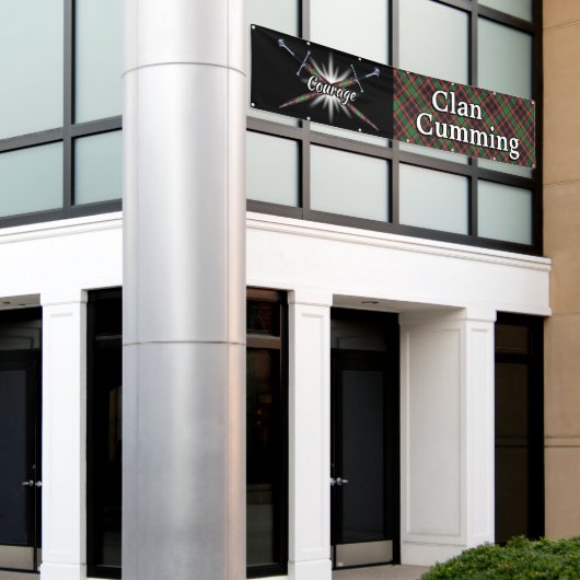 Highland Festival Clan Cumming Jagd Tartan Zent Banner (Äußeres Gebäude)