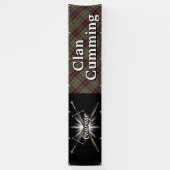 Highland Festival Clan Cumming Jagd Tartan Zent Banner (Vertikal)