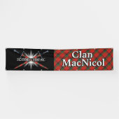 Highland Festival Clan MacNicol Tartan Tent Banner (Horizontal)