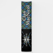 Highland Festival Clan MacNicol Tartan Tent Banner (Vertikal)