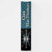 Highland Festival Clan MacThomas Tartan Tent Banner (Vertikal)