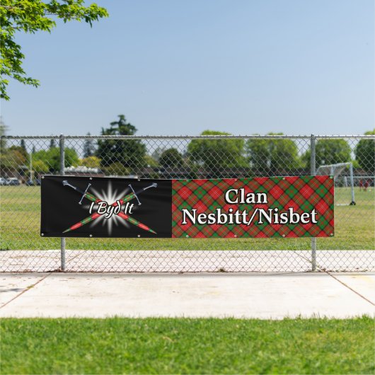 Highland Festival Clan Nesbitt Nisbet Tent Banner (Insitu)