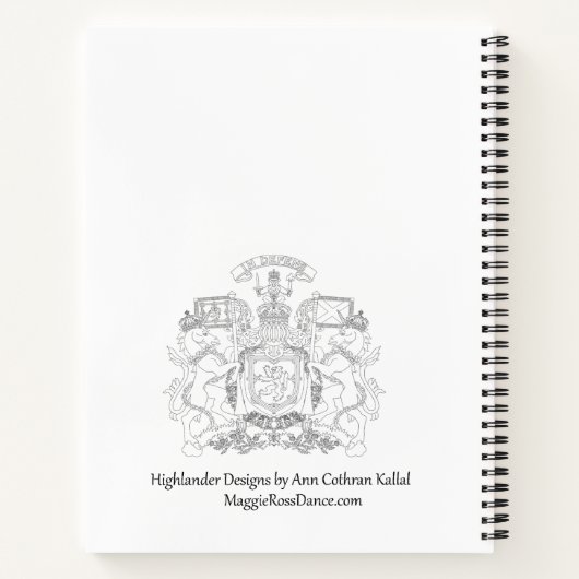 Highland Gent with Scottie Dogs Spiral Notebook Notizblock (Rückseite)
