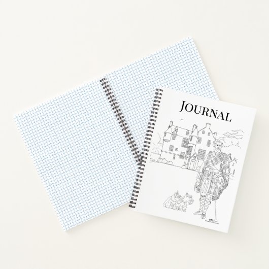 Highland Gent with Scottie Dogs Spiral Notebook Notizblock (Innenseite)