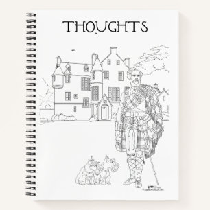 Highland Gent with Scottie Dogs Spiral Notebook Notizblock