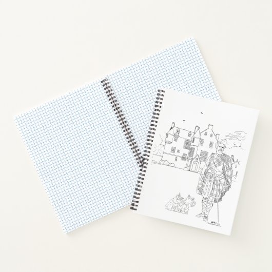 Highland Gent with Scottie Dogs Spiral Notebook Notizblock (Innenseite)