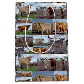 Highland Glory: Ein FotoCollage majestätischer Küh Mittlere Geschenktüte (Vorderseite)