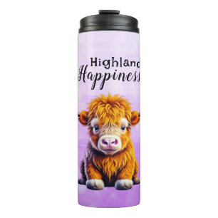 Highland Glück   Süßes Baby Highland Rind Thermosbecher