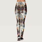 Highland Harmony: Bagpipe Highland Cow Band Leggings (Rückseite)