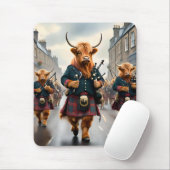 Highland Harmony: Bagpipe Highland Cow Band Mousepad (Mit Mouse)