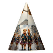 Highland Harmony: Bagpipe Highland Cow Band Partyhütchen (Rückseite)