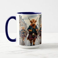 Highland Harmony: Bagpipe Highland Cow Band