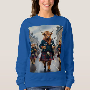 Highland Harmony: Dudelsack Highland-Rind-Band  Sweatshirt