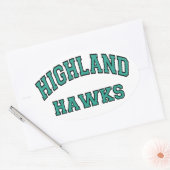 Highland Hawks Ovaler Aufkleber (Umschlag)
