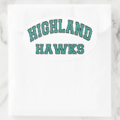 Highland Hawks Ovaler Aufkleber (Tasche)