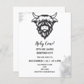 Highland Heilige Kuh Funny Birthday Party Einladun (Vorne/Hinten)