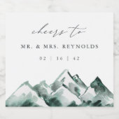 Highland | Hochzeit der Wasserfarben Alkoholflaschenetikett (Einzelnes Label)